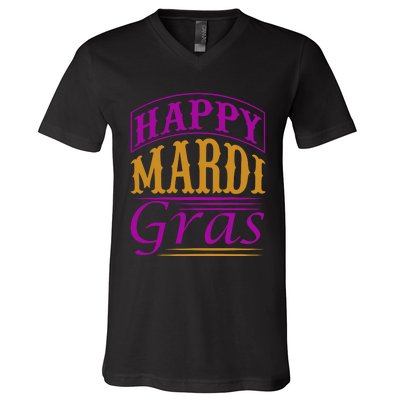 Happy Mardi Gras V-Neck T-Shirt