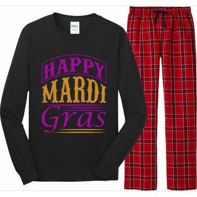 Happy Mardi Gras Long Sleeve Pajama Set