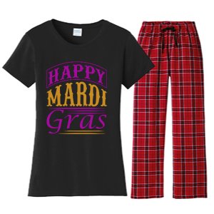 Happy Mardi Gras Women's Flannel Pajama Set