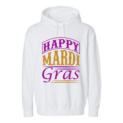 Happy Mardi Gras Garment-Dyed Fleece Hoodie