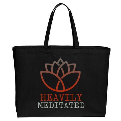 Heavily Meditated Gift Cotton Canvas Jumbo Tote