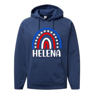 Helena Montana Gift I Love Helena Montana Usa Gift Performance Fleece Hoodie