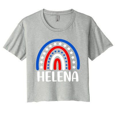 Helena Montana Gift I Love Helena Montana Usa Gift Women's Crop Top Tee