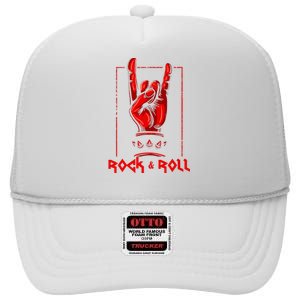 Heavy Metal Guitar Death Metal Rock N Roll Music High Crown Mesh Back Trucker Hat