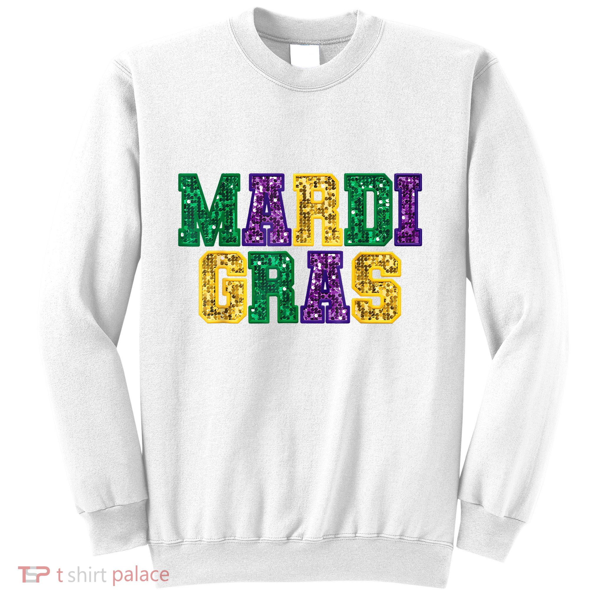 Happy Mardi Gras Carnival Fat Tuesday Fleur De Lis Women Sweatshirt