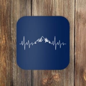 Hiking Mountains Gift Heartbeat Hiker Adventures Coaster