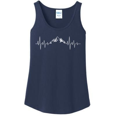 Hiking Mountains Gift Heartbeat Hiker Adventures Ladies Essential Tank