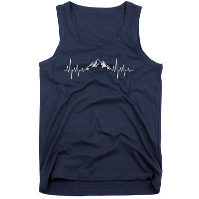 Hiking Mountains Gift Heartbeat Hiker Adventures Tank Top