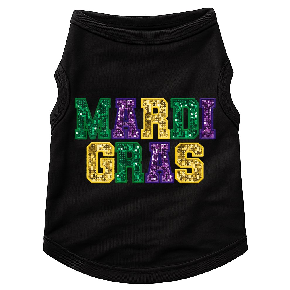 Happy Mardi Gras Carnival Fat Tuesday Fleur De Lis Doggie Tank