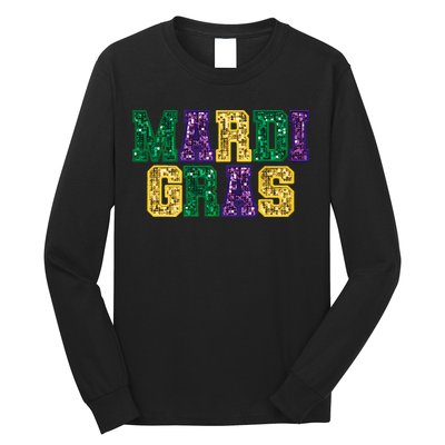 Happy Mardi Gras Carnival Fat Tuesday Fleur De Lis Long Sleeve Shirt
