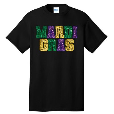 Happy Mardi Gras Carnival Fat Tuesday Fleur De Lis Tall T-Shirt