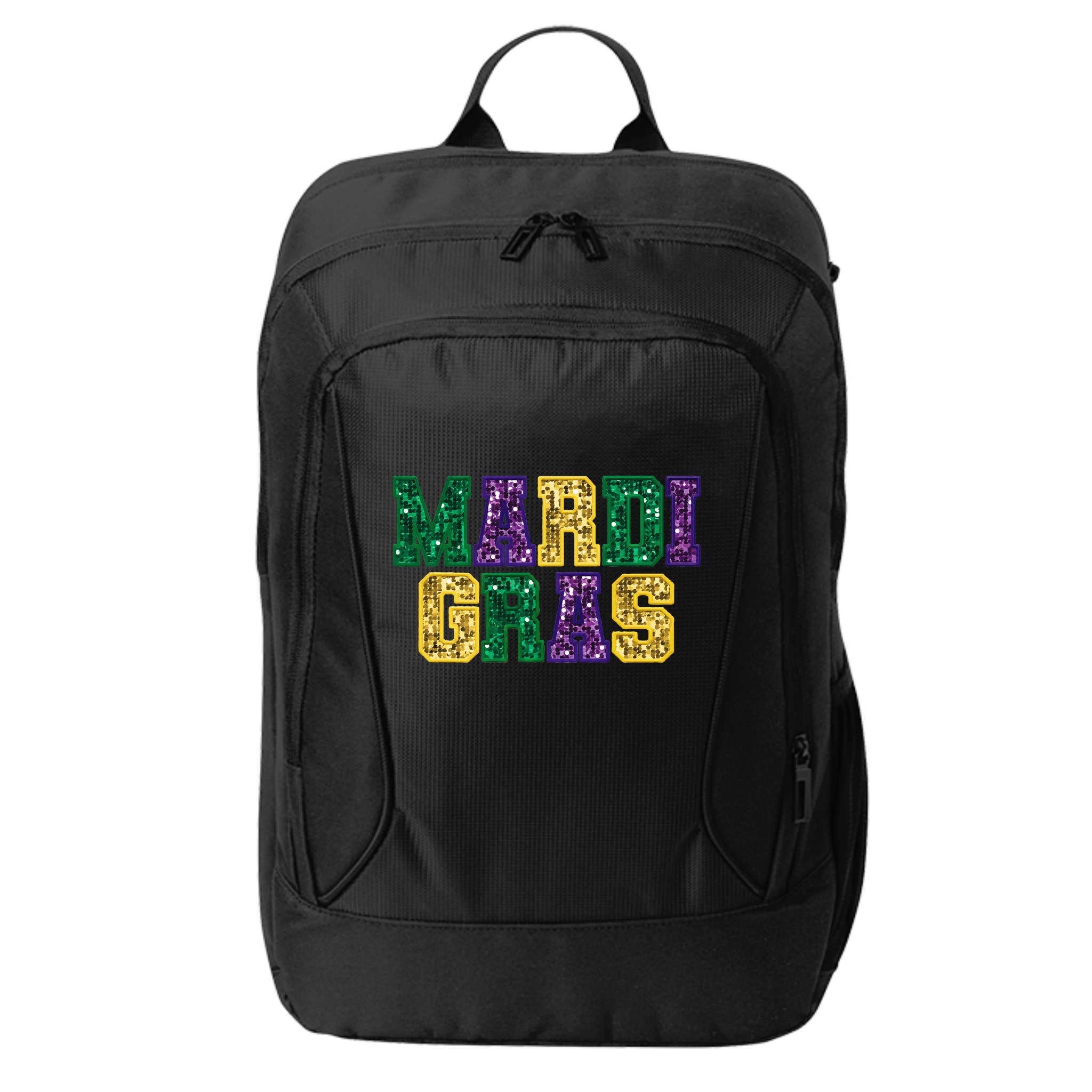 Happy Mardi Gras Carnival Fat Tuesday Fleur De Lis City Backpack