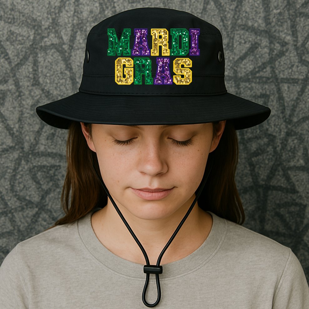 Happy Mardi Gras Carnival Fat Tuesday Fleur De Lis Bucket Hat