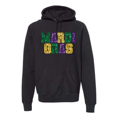 Happy Mardi Gras Carnival Fat Tuesday Fleur De Lis Premium Hoodie