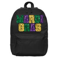 Happy Mardi Gras Carnival Fat Tuesday Fleur De Lis 16 in Basic Backpack