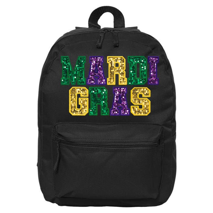 Happy Mardi Gras Carnival Fat Tuesday Fleur De Lis 16 in Basic Backpack