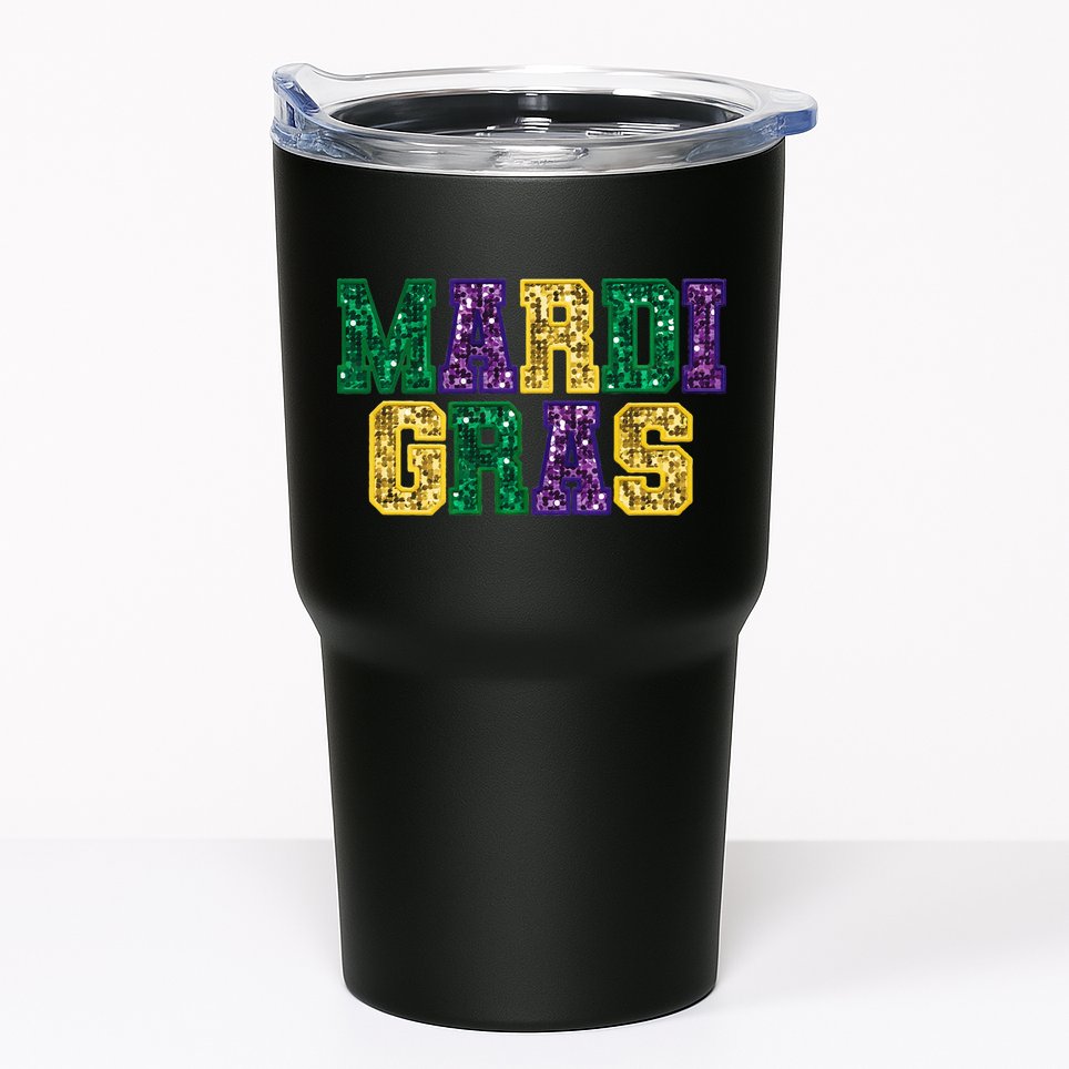 Happy Mardi Gras Carnival Fat Tuesday Fleur De Lis Tumbler