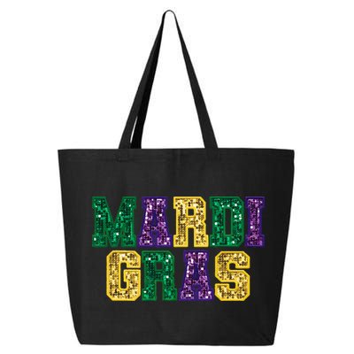 Happy Mardi Gras Carnival Fat Tuesday Fleur De Lis 25L Jumbo Tote