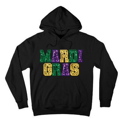 Happy Mardi Gras Carnival Fat Tuesday Fleur De Lis Tall Hoodie