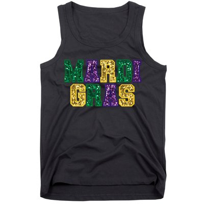 Happy Mardi Gras Carnival Fat Tuesday Fleur De Lis Tank Top