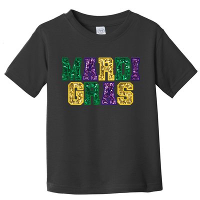 Happy Mardi Gras Carnival Fat Tuesday Fleur De Lis Toddler T-Shirt