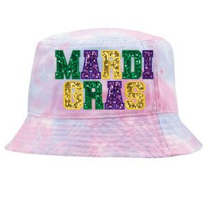 Happy Mardi Gras Carnival Fat Tuesday Fleur De Lis Tie-Dyed Bucket Hat