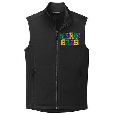 Happy Mardi Gras Carnival Fat Tuesday Fleur De Lis Collective Smooth Fleece Vest