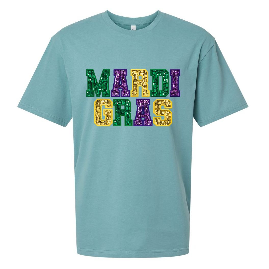 Happy Mardi Gras Carnival Fat Tuesday Fleur De Lis Sueded Cloud Jersey T-Shirt