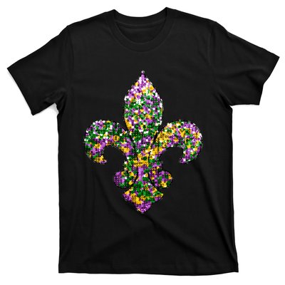 Happy Mardi Gras Carnival Fat Tuesday Fleur De Lis T-Shirt