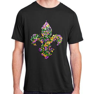 Happy Mardi Gras Carnival Fat Tuesday Fleur De Lis Adult ChromaSoft Performance T-Shirt