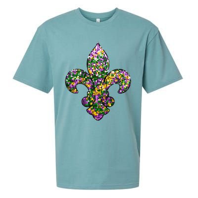 Happy Mardi Gras Carnival Fat Tuesday Fleur De Lis Sueded Cloud Jersey T-Shirt