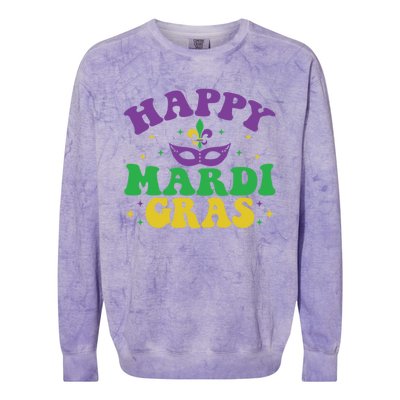 Happy Mardi Gras Colorblast Crewneck Sweatshirt