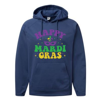 Happy Mardi Gras Performance Fleece Hoodie