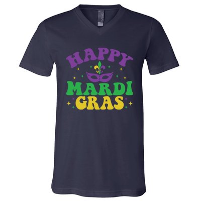 Happy Mardi Gras V-Neck T-Shirt