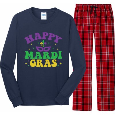 Happy Mardi Gras Long Sleeve Pajama Set