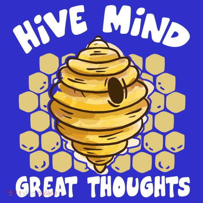 Hive Mind Great Thoughts Bee Hive Beekeeper Beekeeping Funny Funny Gift T-Shirt