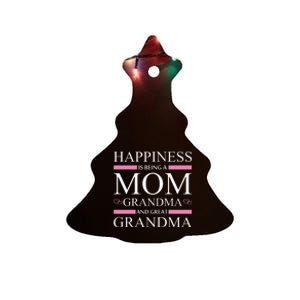 Happiness Mom Grandma Great Grandma Ceramic Tree Ornament