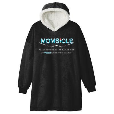 Hockey Mom Gifts For Mothers Day Momsicle Mom Funny Premium Hooded Wearable Blanket