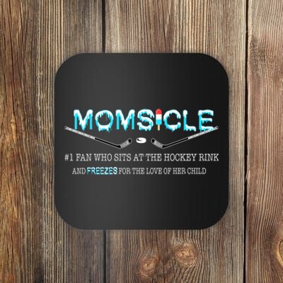 Hockey Mom Gifts For Mothers Day Momsicle Mom Funny Premium Coaster