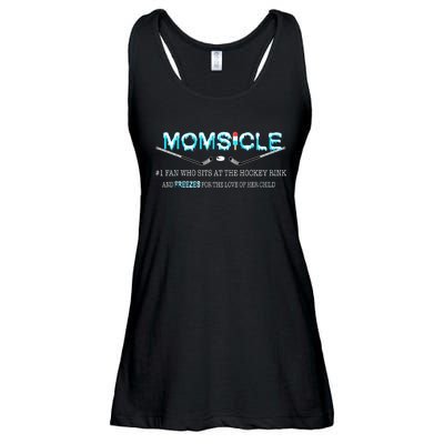 Hockey Mom Gifts For Mothers Day Momsicle Mom Funny Premium Ladies Essential Flowy Tank