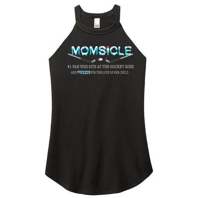 Hockey Mom Gifts For Mothers Day Momsicle Mom Funny Premium Women’s Perfect Tri Rocker Tank