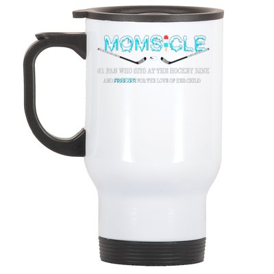 Hockey Mom Gifts For Mothers Day Momsicle Mom Funny Premium Stainless Steel Travel Mug