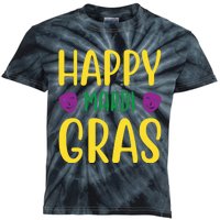 Happy Mardi Gras Kids Tie-Dye T-Shirt