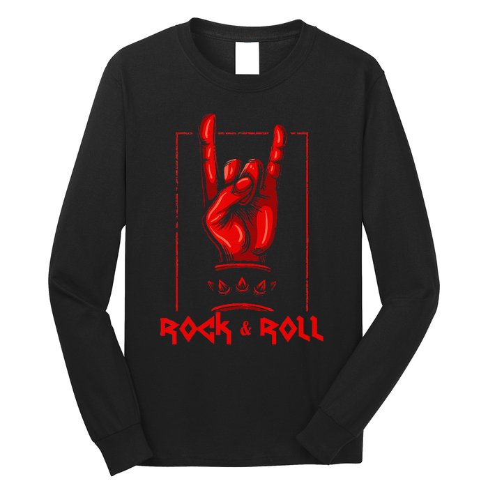 Heavy Metal Guitar Death Metal Rock N Roll Music Long Sleeve Shirt