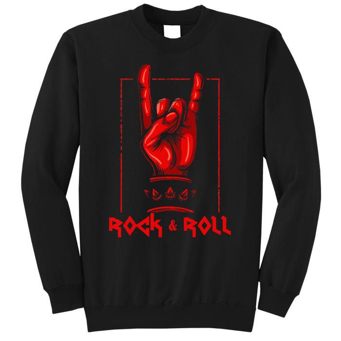 Heavy Metal Guitar Death Metal Rock N Roll Music Tall Sweatshirt