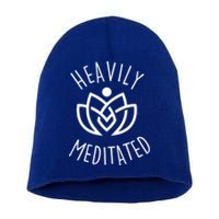 Heavily Meditated Gift Pretty Lotus Meditation Gift Short Acrylic Beanie