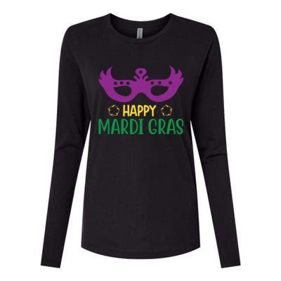 Happy Mardi Gras Womens Cotton Relaxed Long Sleeve T-Shirt