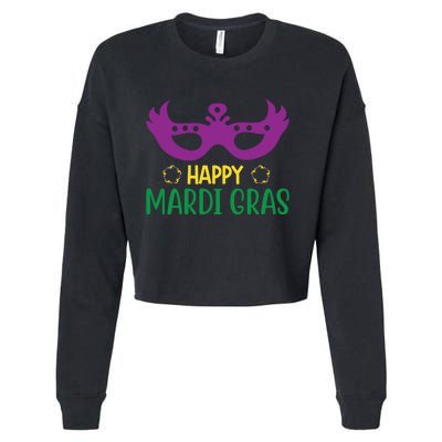 Happy Mardi Gras Cropped Pullover Crew