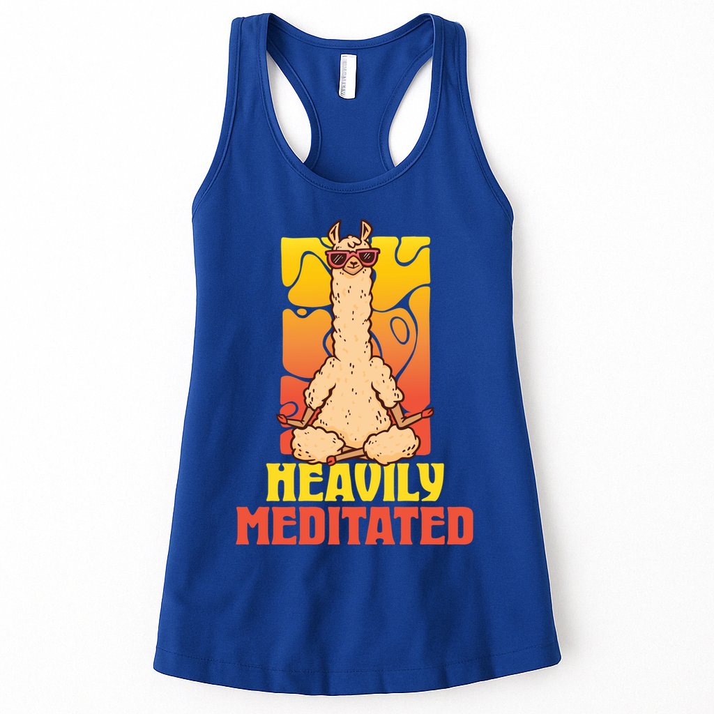 Heavily Meditated Great Gift Yoga Llama Gift Womens Tank Top