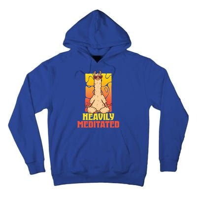 Heavily Meditated Great Gift Yoga Llama Gift Tall Hoodie